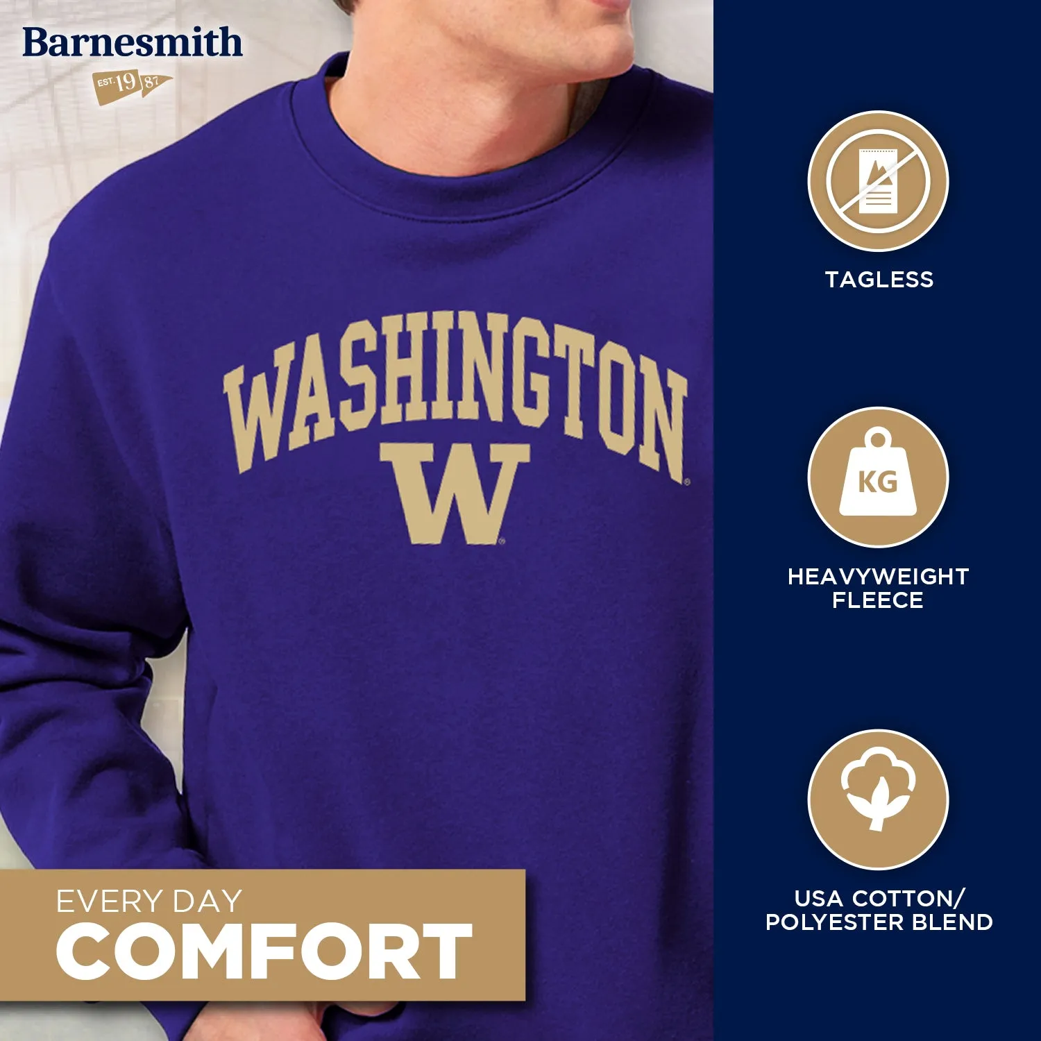University of Washington Spirit Sweatshirt (Purple) sold by Barnesmith product image thumbnail 3