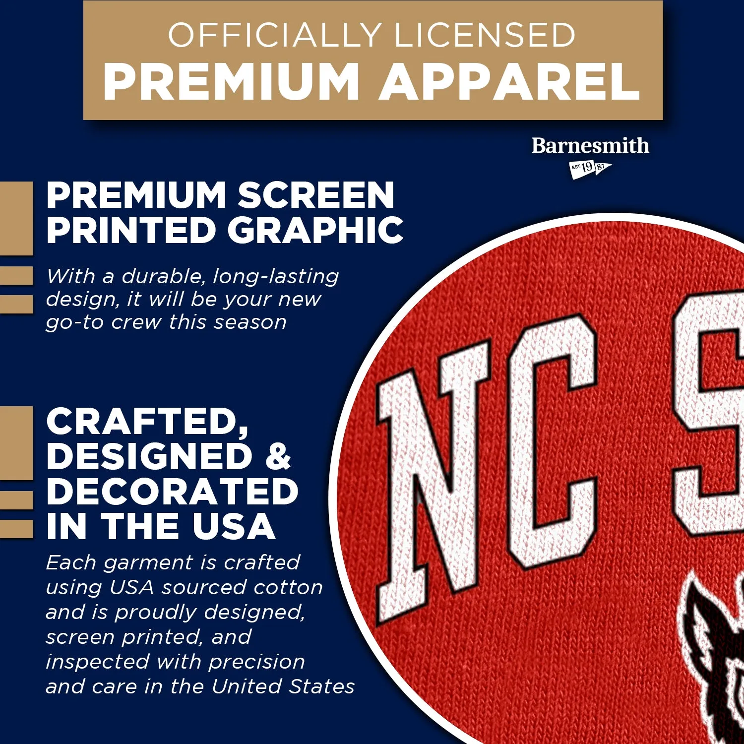 North Carolina State University Spirit Sweatshirt (Red) sold by Barnesmith product image thumbnail 4