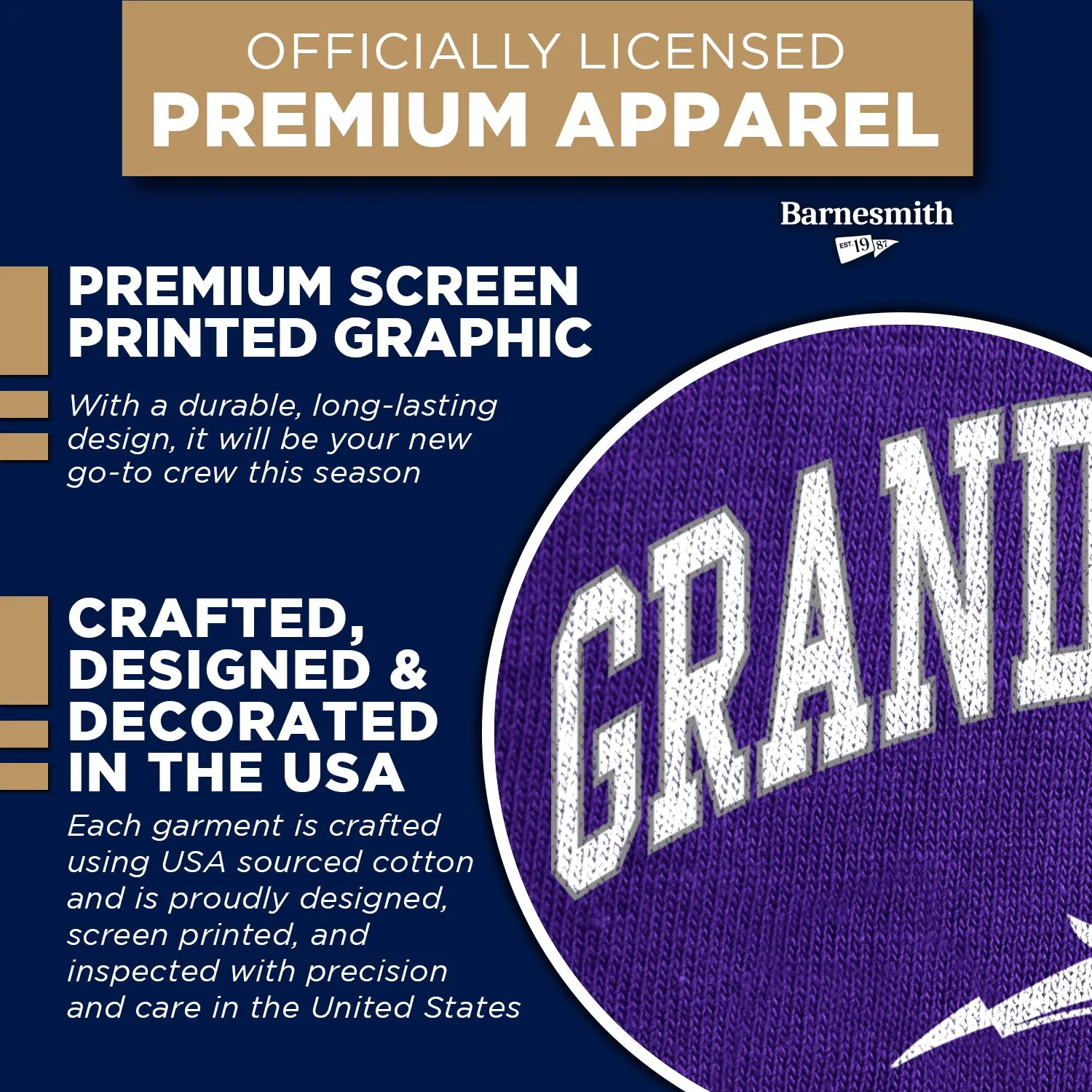Grand Canyon University Spirit Sweatshirt (Purple) sold by Barnesmith product image thumbnail 4