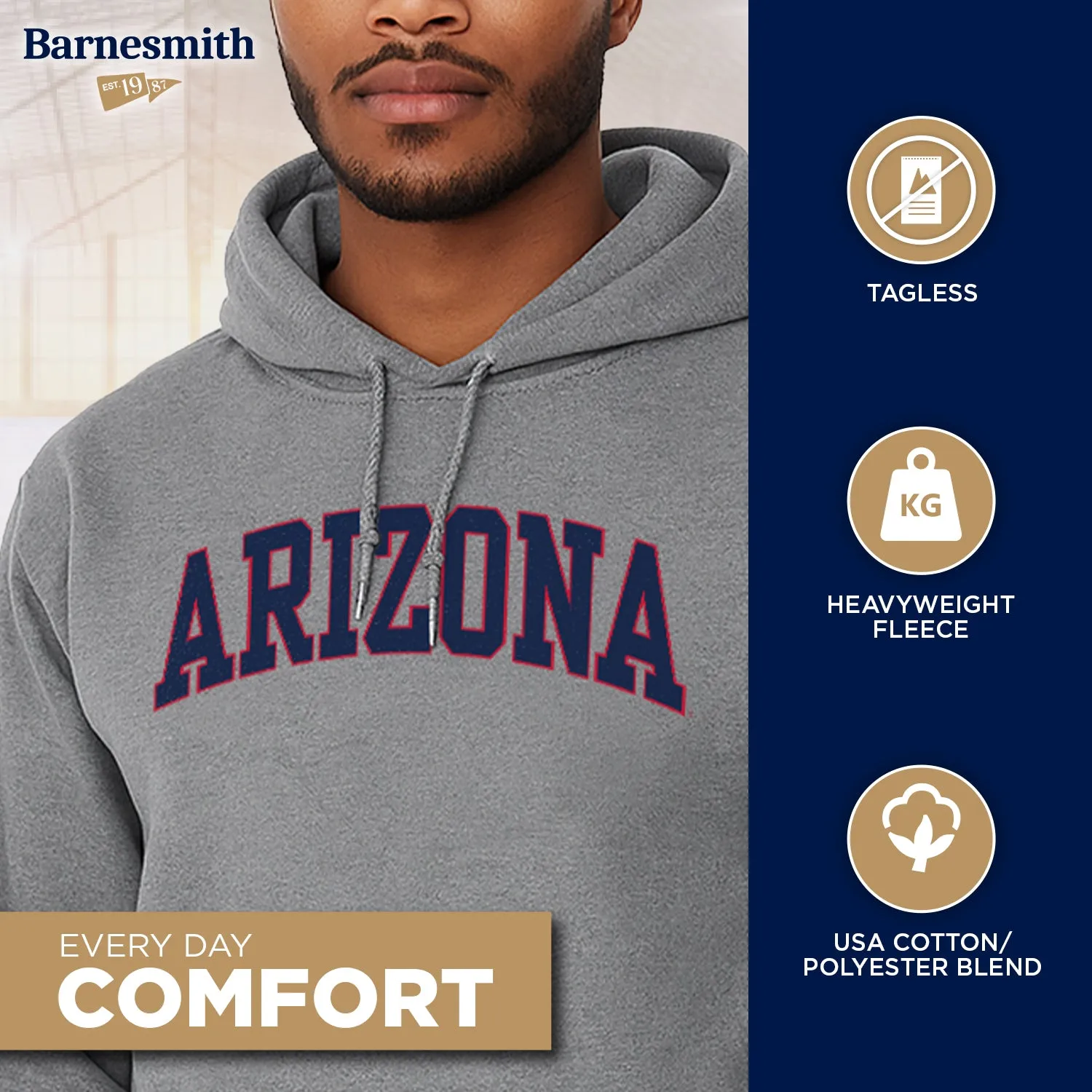 University of Arizona Classic Hood (Charcoal) sold by Barnesmith product image thumbnail 3