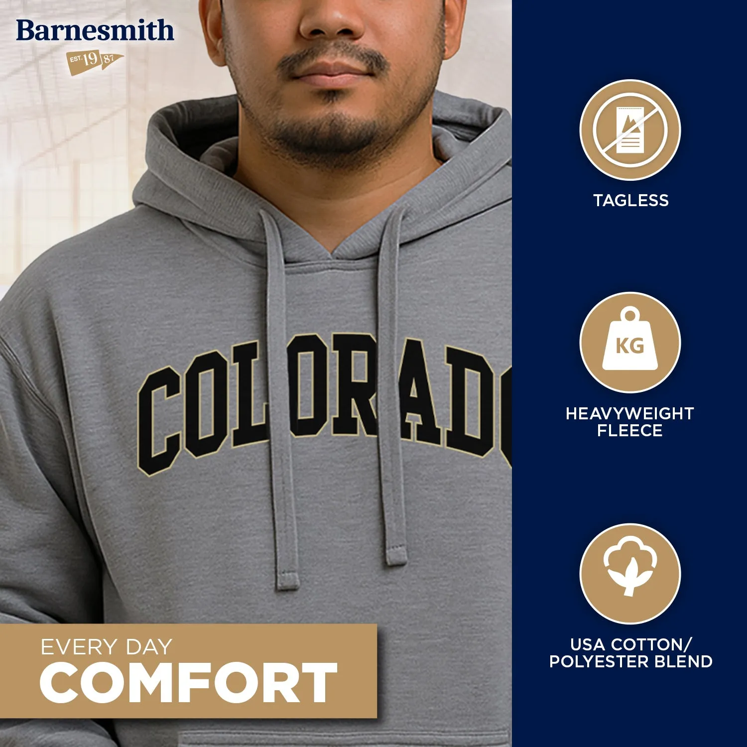 University of Colorado Classic Hood (Charcoal) sold by Barnesmith product image thumbnail 3