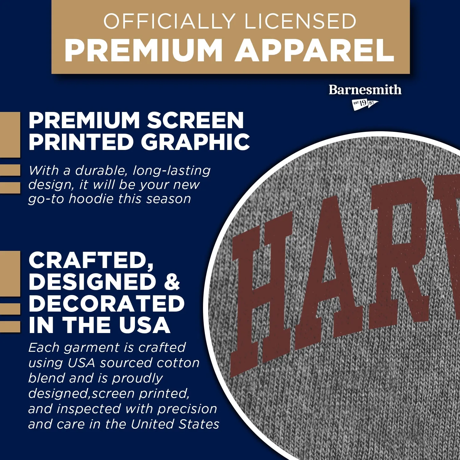 Harvard University Classic Hood (Charcoal) sold by Barnesmith product image thumbnail 4