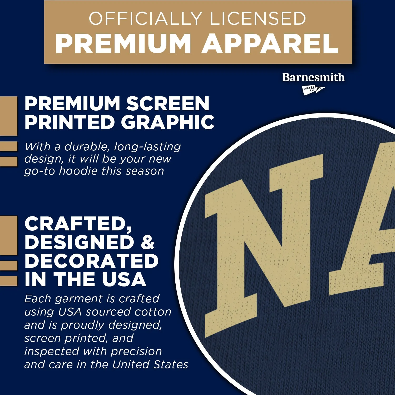 US Naval Academy (Navy) Classic Hood (Navy) sold by Barnesmith product image thumbnail 4