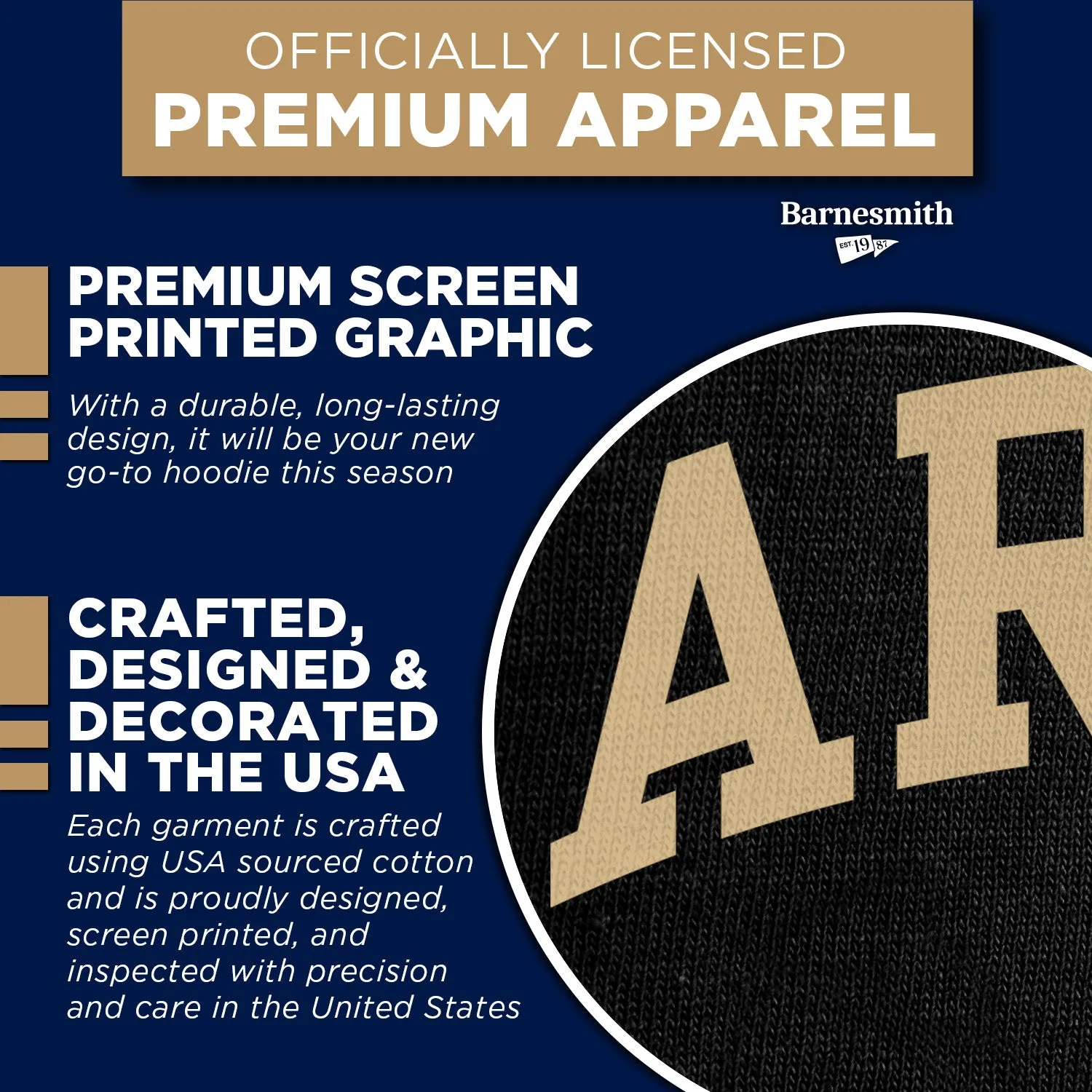 US Military Academy (Army) Classic Hood (Black) sold by Barnesmith product image thumbnail 4