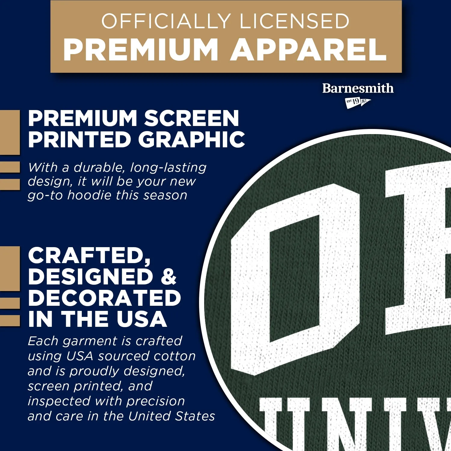 Ohio University Classic Hood (Hunter Green) sold by Barnesmith product image thumbnail 4
