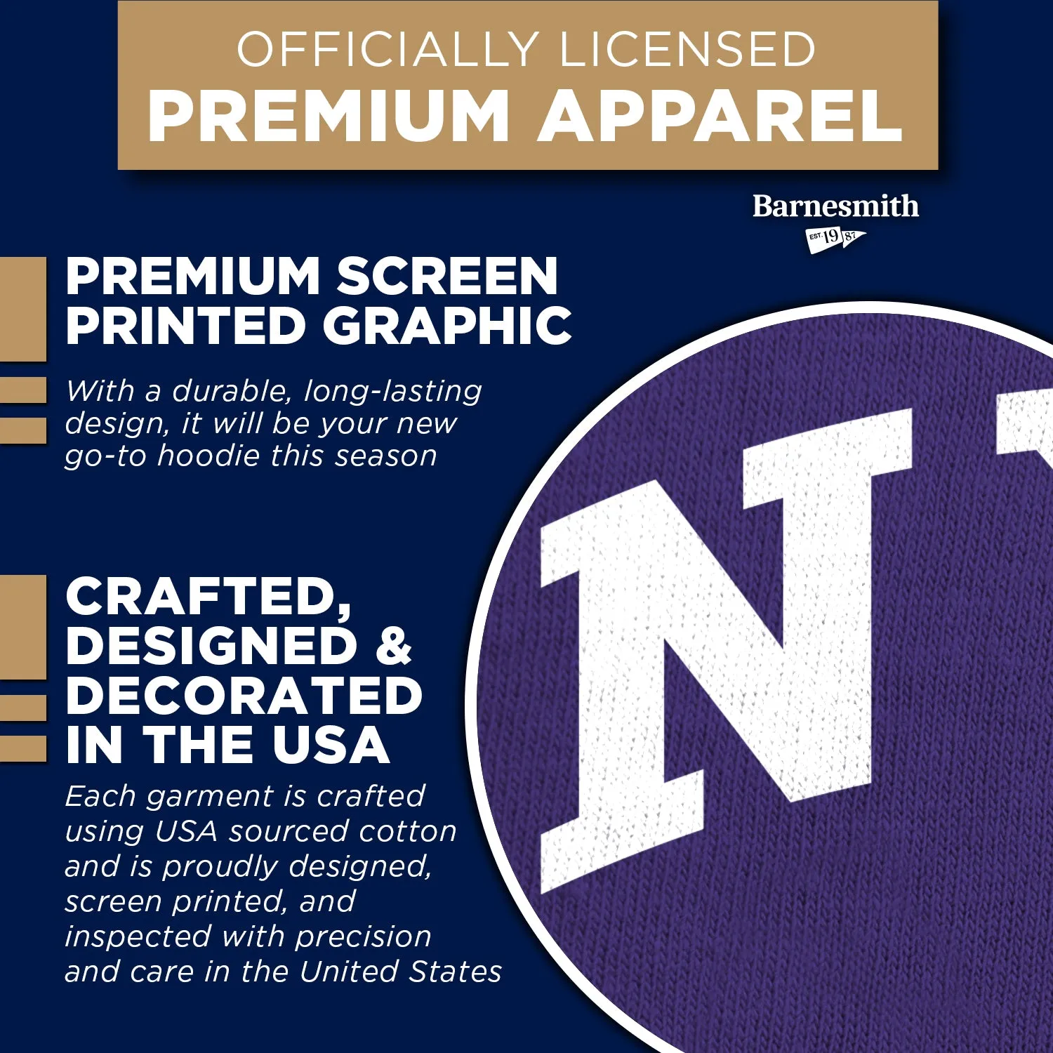 New York University Classic Hood (Purple) sold by Barnesmith product image thumbnail 4