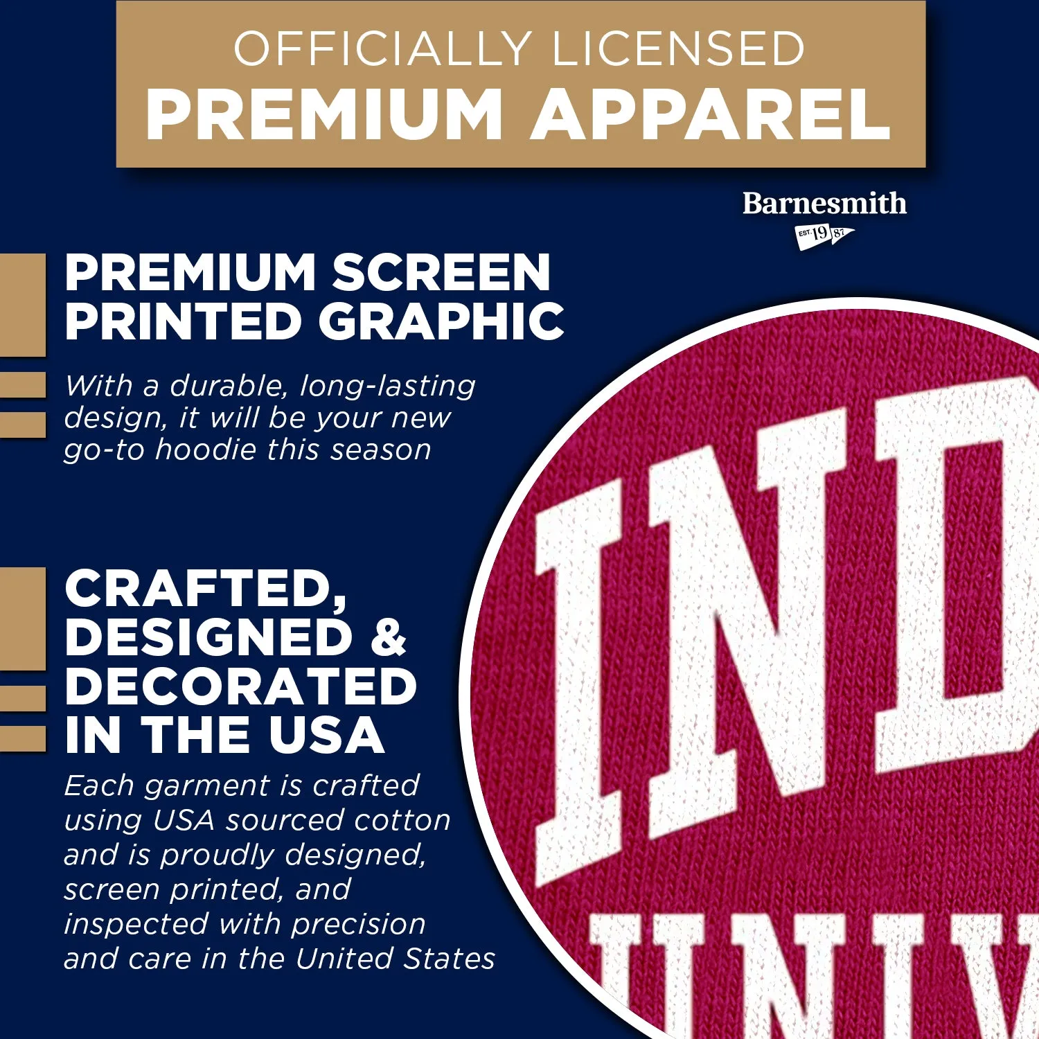 Indiana University Classic Hood (Cardinal) sold by Barnesmith product image thumbnail 4