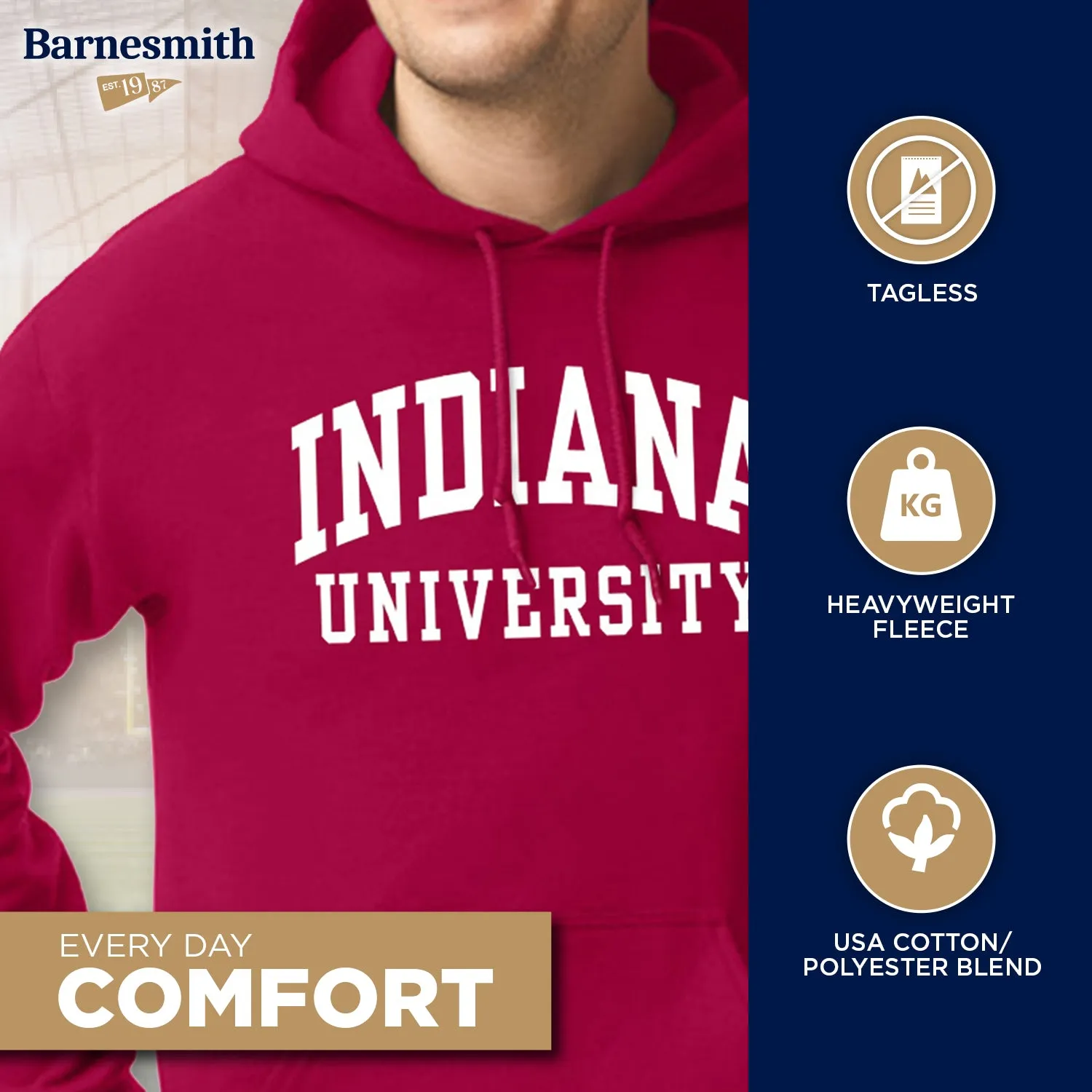 Indiana University Classic Hood (Cardinal) sold by Barnesmith product image thumbnail 3