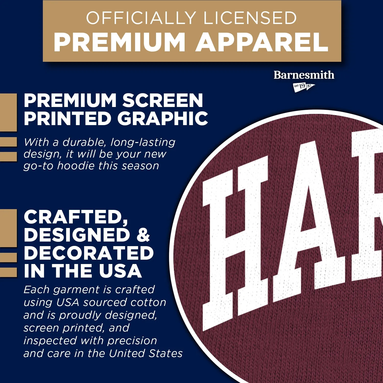 Harvard University Classic Hood (Crimson) sold by Barnesmith product image thumbnail 4