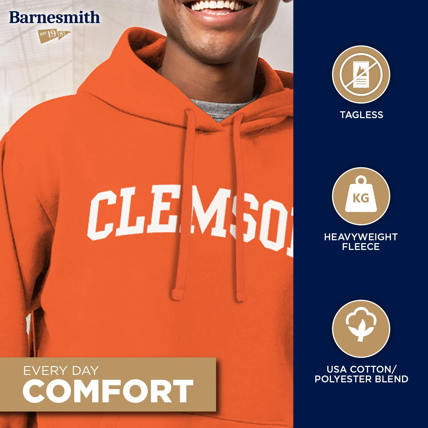 Clemson University Classic Hood (Orange) sold by Barnesmith product image thumbnail 3