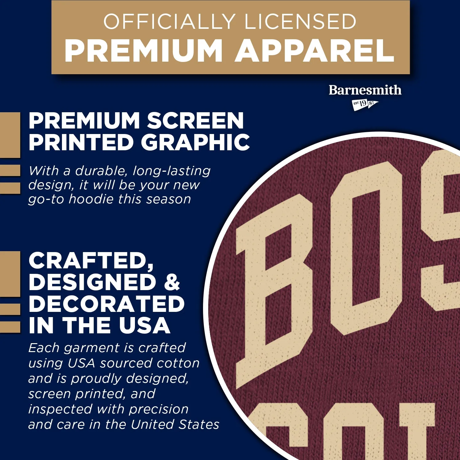 Boston College Classic Hood (Maroon) sold by Barnesmith product image thumbnail 4