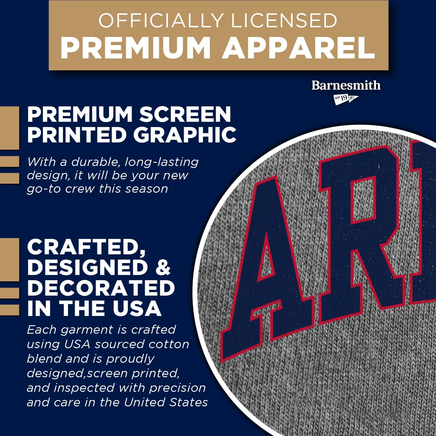 University of Arizona Classic Sweatshirt (Charcoal) sold by Barnesmith product image thumbnail 4
