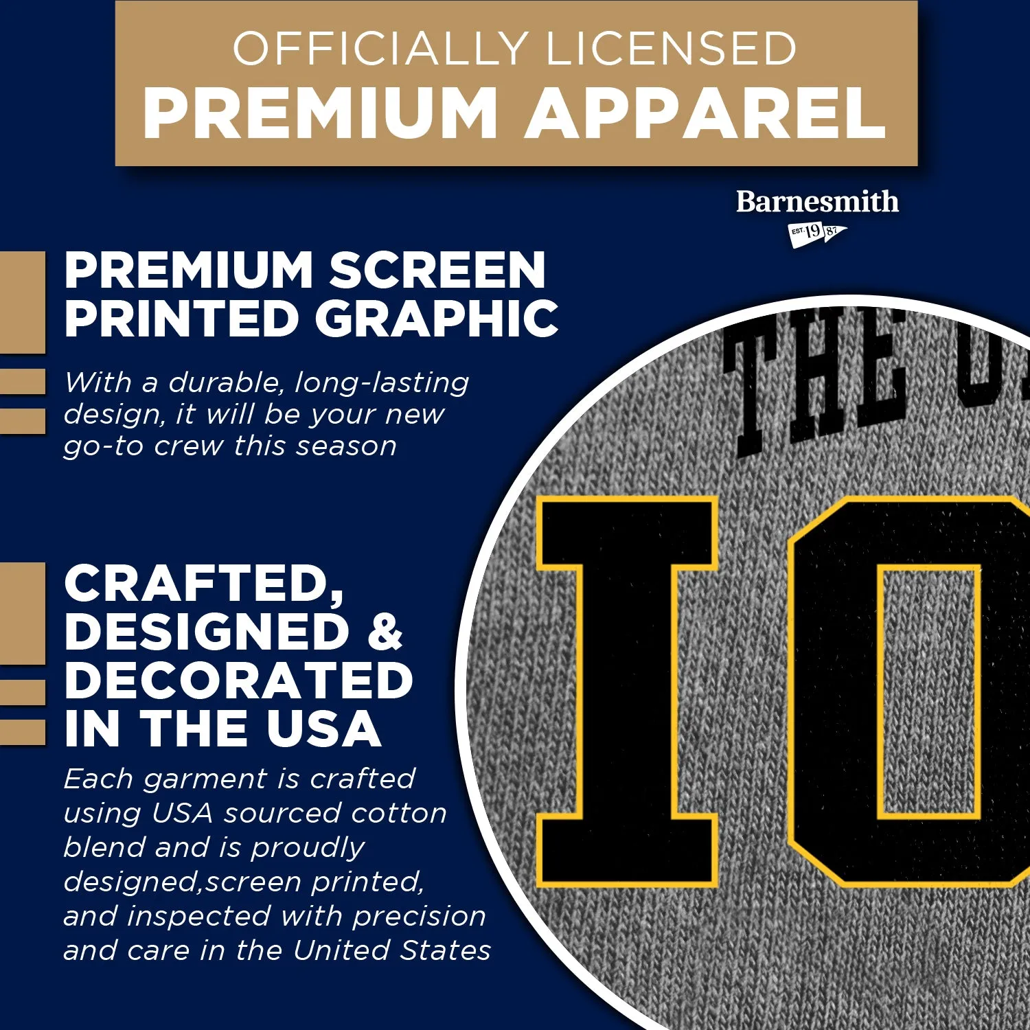 University of Iowa Classic Sweatshirt (Charcoal) sold by Barnesmith product image thumbnail 4