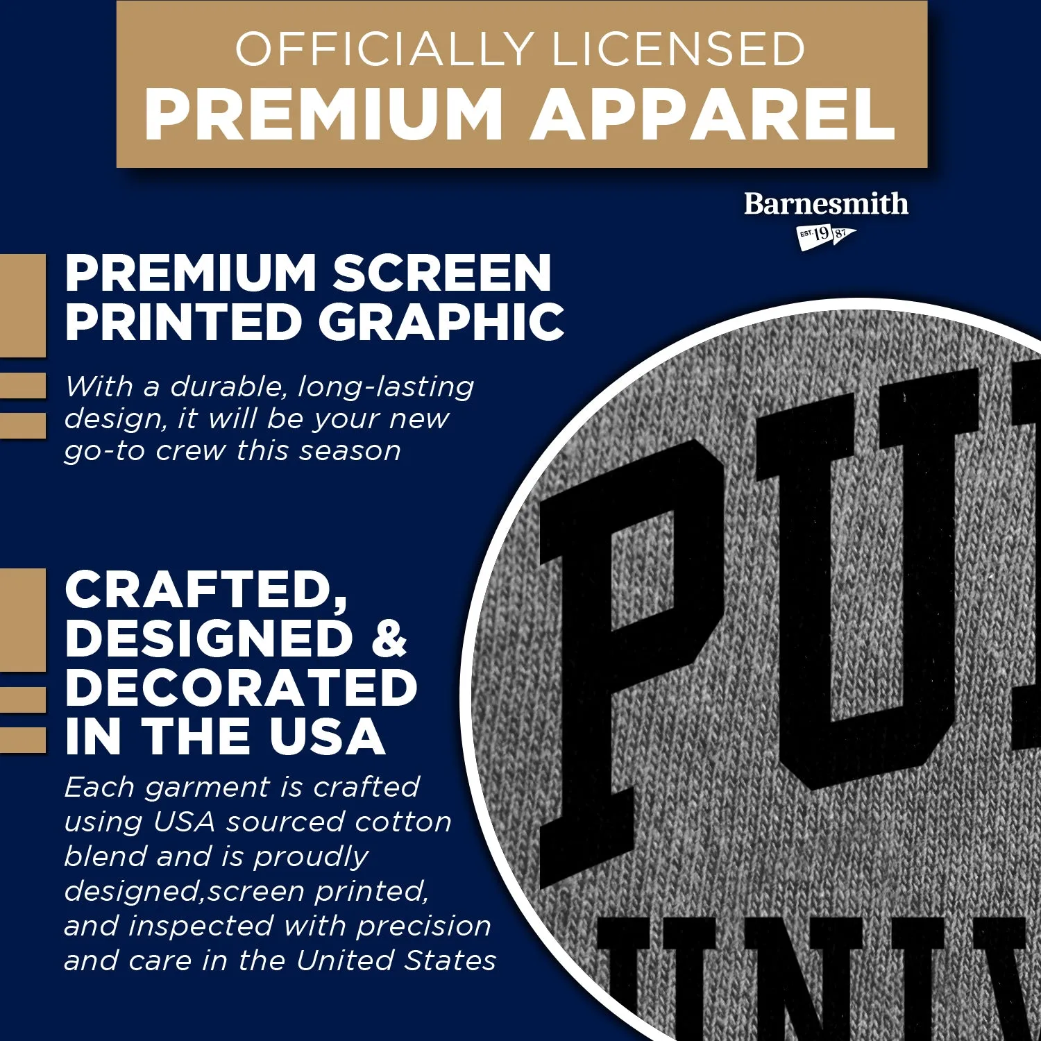 Purdue University Classic Sweatshirt (Charcoal) sold by Barnesmith product image thumbnail 4