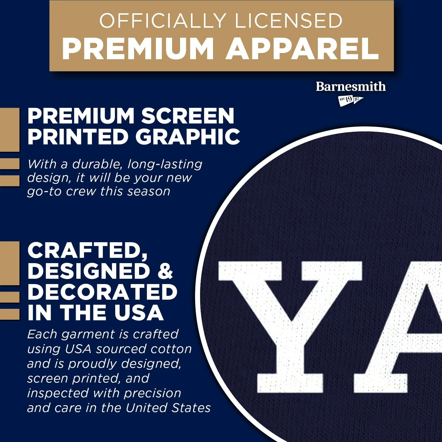 Yale University Classic Sweatshirt (Navy) sold by Barnesmith product image thumbnail 4