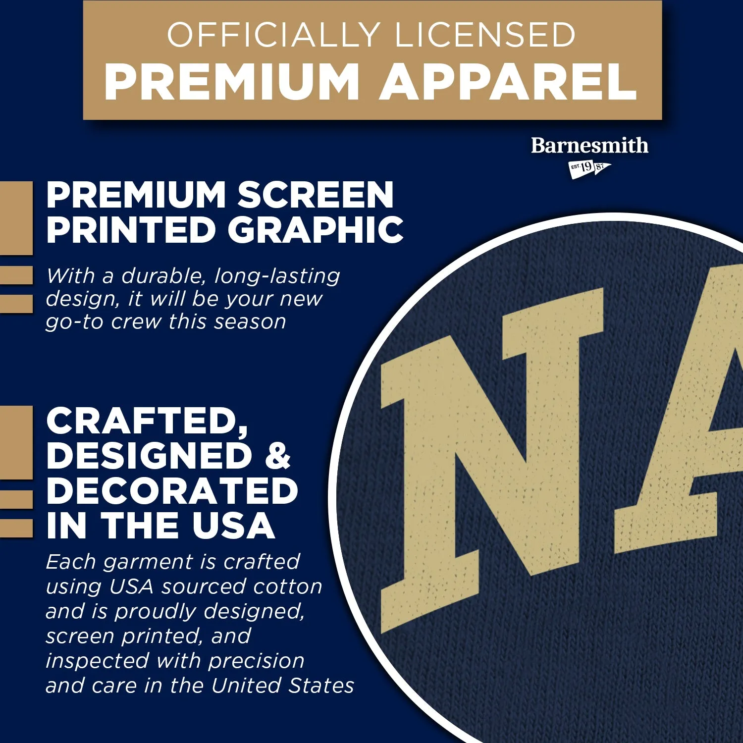 US Naval Academy (Navy) Classic Sweatshirt (Navy) sold by Barnesmith product image thumbnail 4
