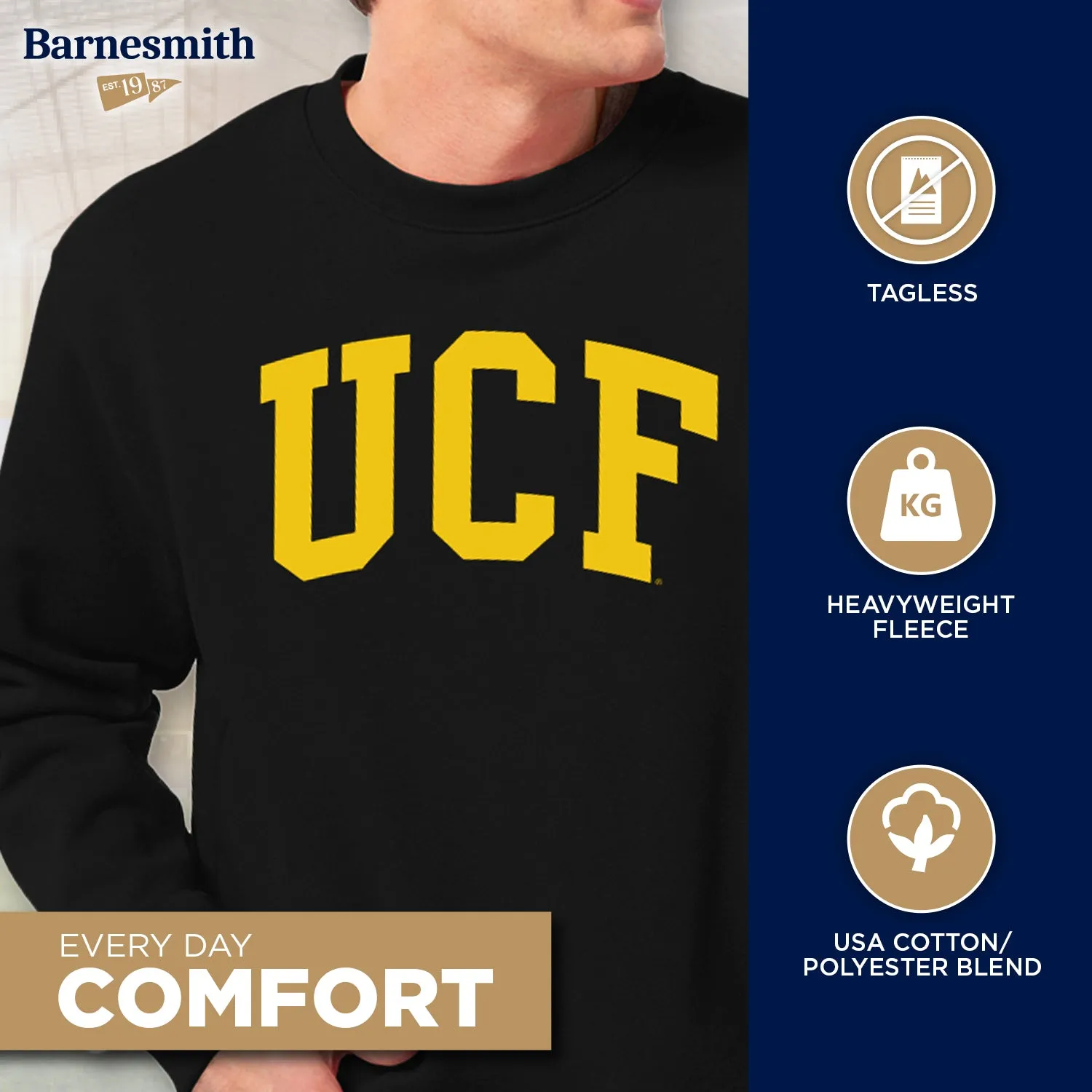University of Central Florida Classic Sweatshirt (Black) sold by Barnesmith product image thumbnail 3