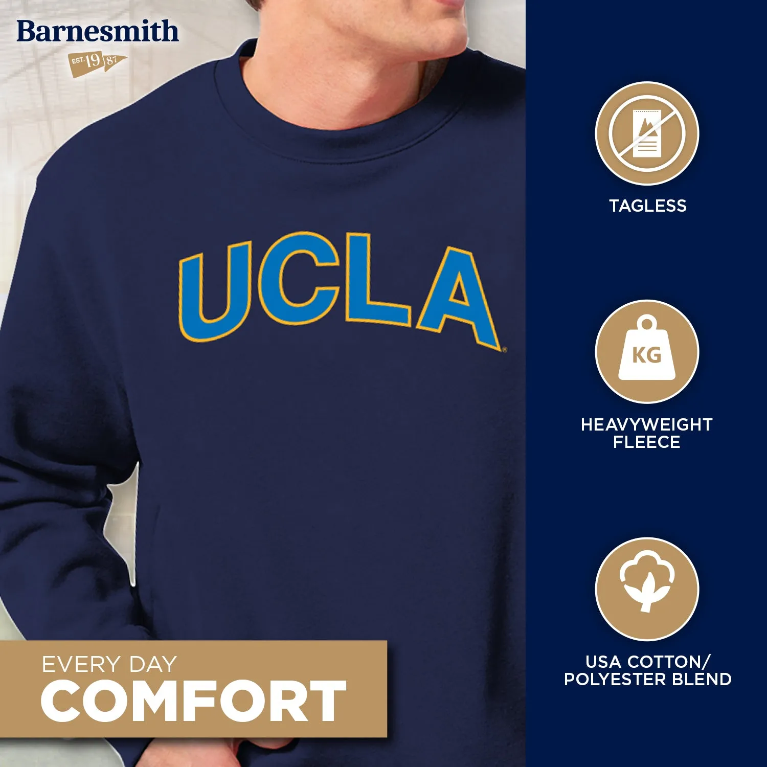University of California, Los Angeles Classic Sweatshirt (Navy) sold by Barnesmith product image thumbnail 3