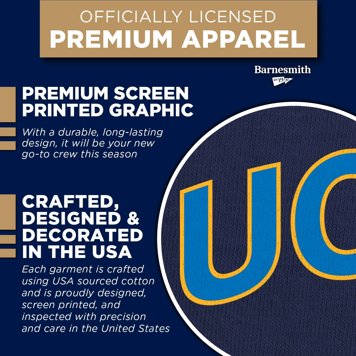 University of California, Los Angeles Classic Sweatshirt (Navy) sold by Barnesmith product image thumbnail 4