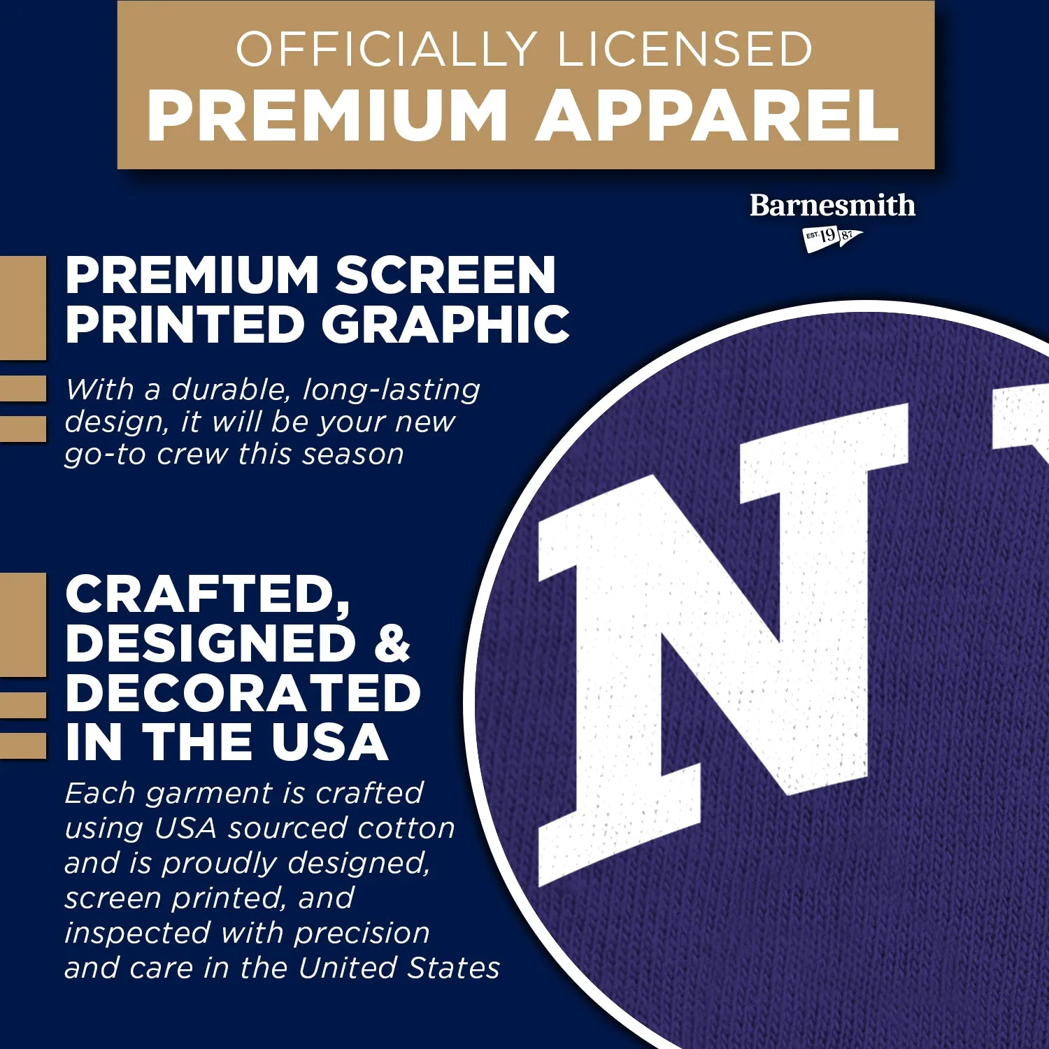 New York University Classic Sweatshirt (Purple) sold by Barnesmith product image thumbnail 4