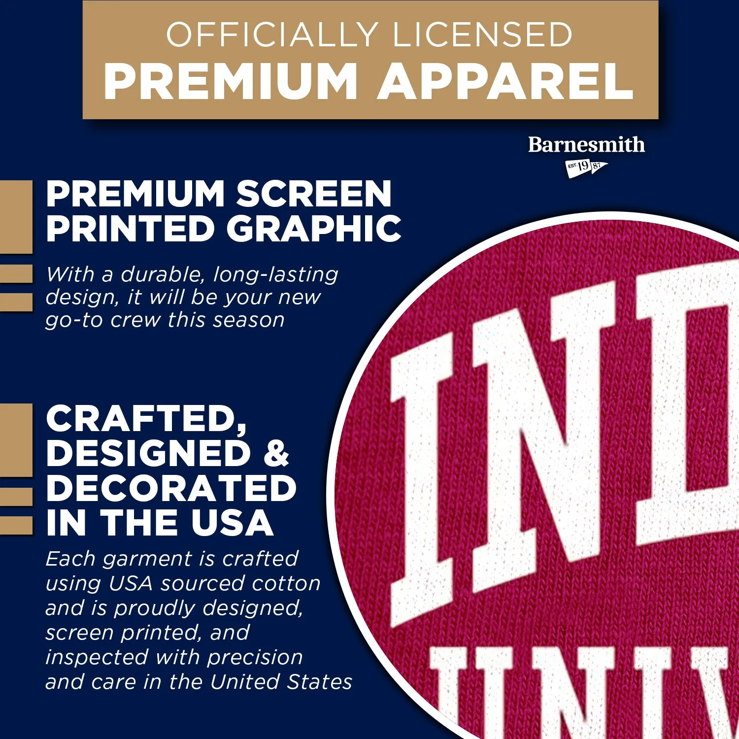 Indiana University Classic Sweatshirt (Cardinal) sold by Barnesmith product image thumbnail 4