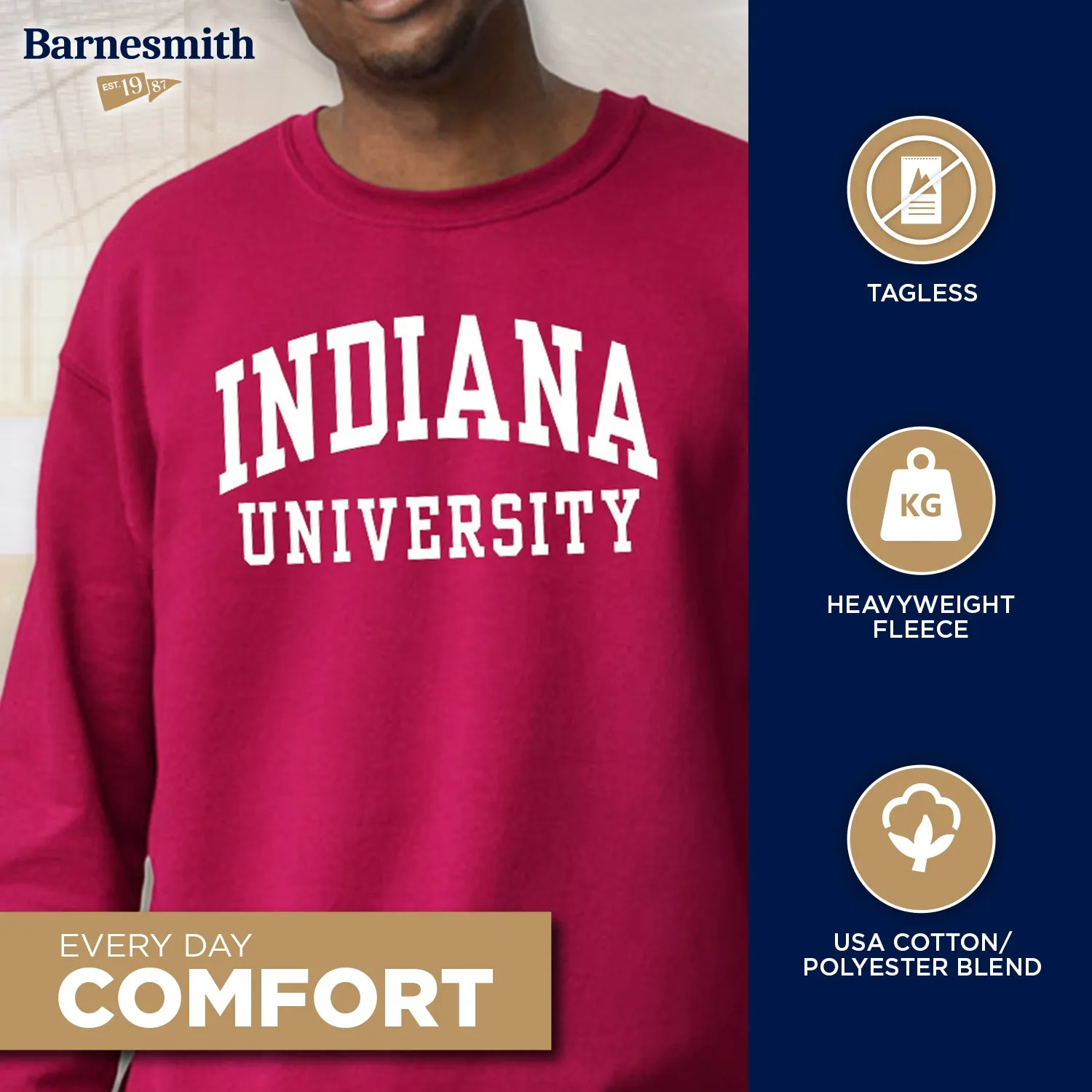 Indiana University Classic Sweatshirt (Cardinal) sold by Barnesmith product image thumbnail 3