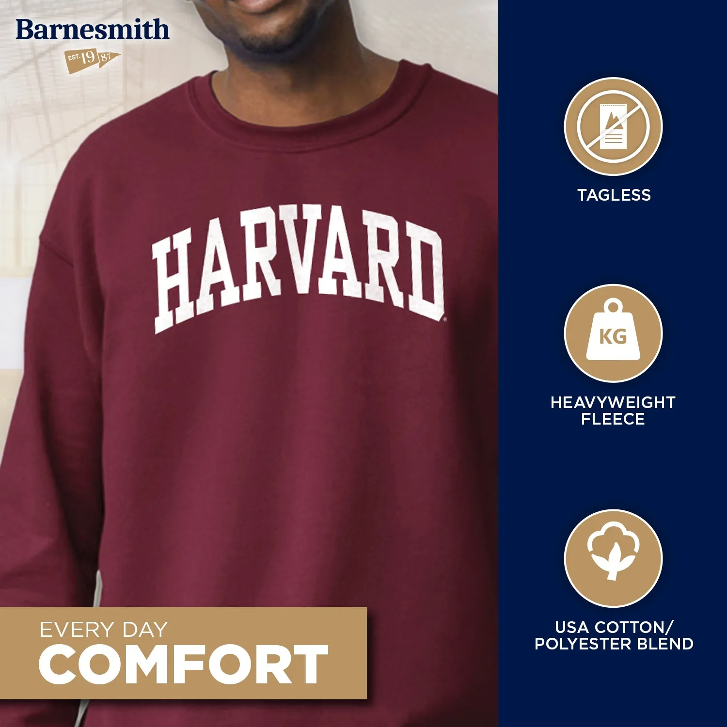 Harvard University Classic Sweatshirt (Crimson) sold by Barnesmith product image thumbnail 3