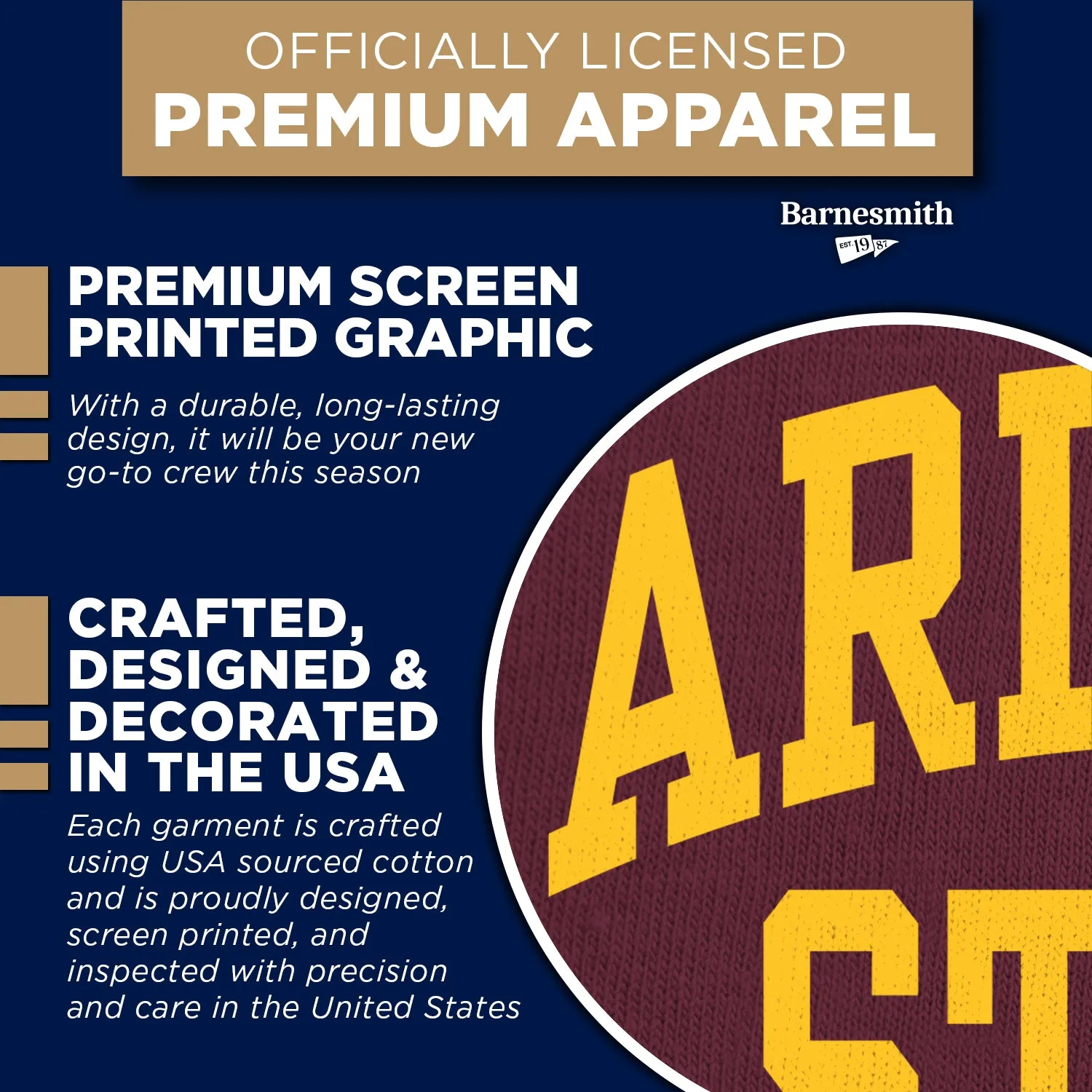Arizona State Classic Sweatshirt (Maroon) sold by Barnesmith product image thumbnail 4