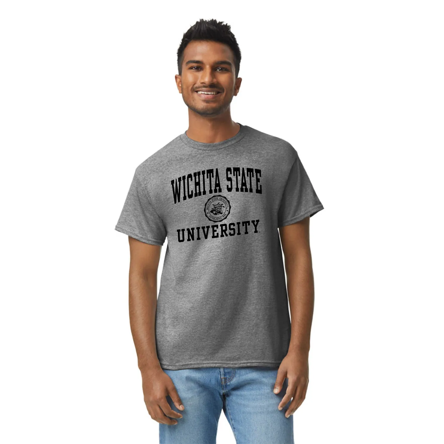 Wichita State University Heritage T-Shirt (Charcoal Grey) sold by Barnesmith product image thumbnail 2