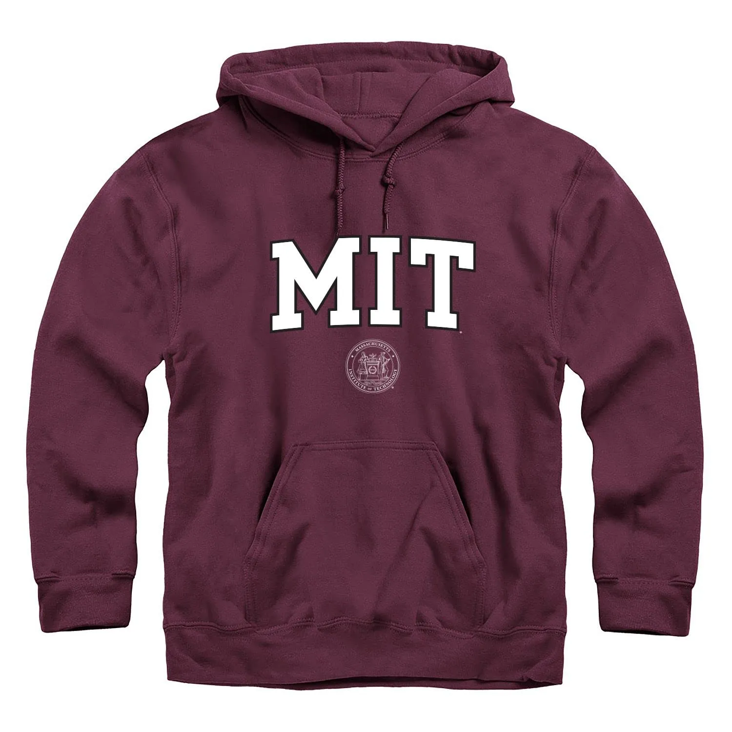 MIT Crest Hooded Sweatshirt (Maroon) sold by Barnesmith