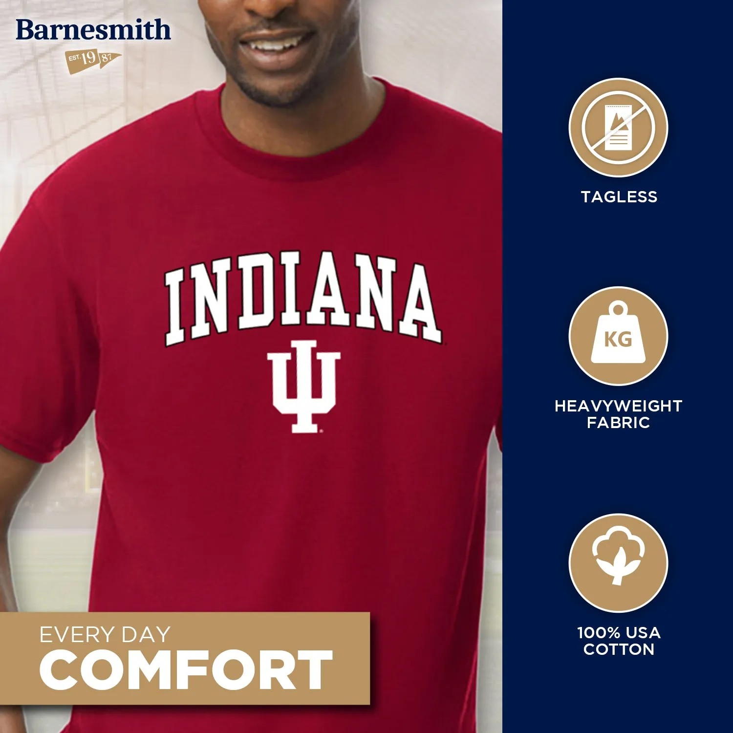 Indiana University Spirit T-Shirt (Red) sold by Barnesmith product image thumbnail 3
