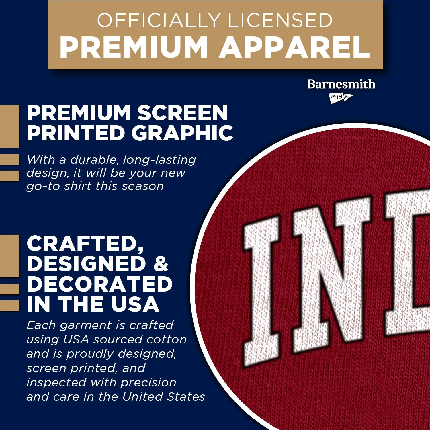 Indiana University Spirit T-Shirt (Red) sold by Barnesmith product image thumbnail 4