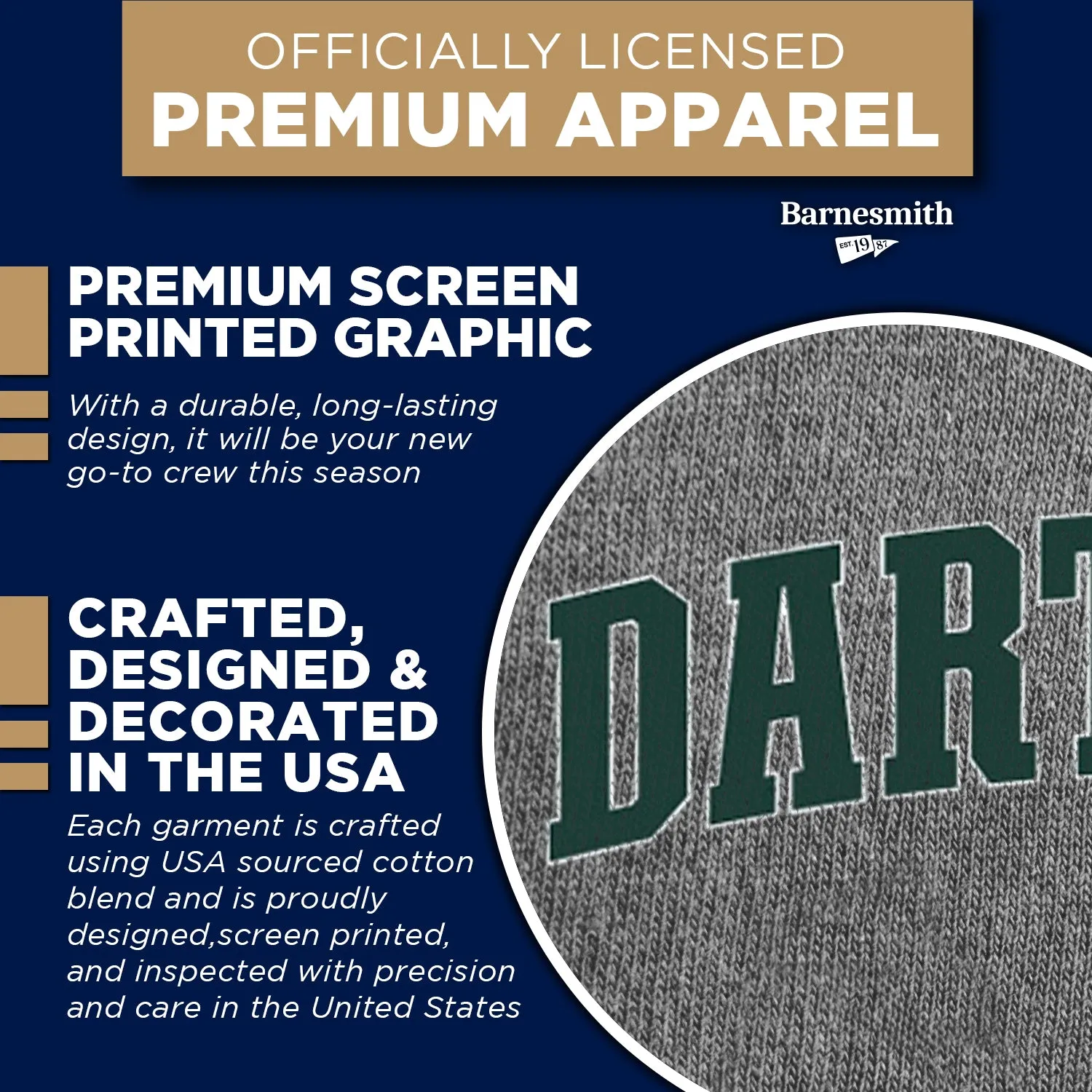 Dartmouth College Spirit Sweatshirt (Charcoal Grey) sold by Barnesmith product image thumbnail 4