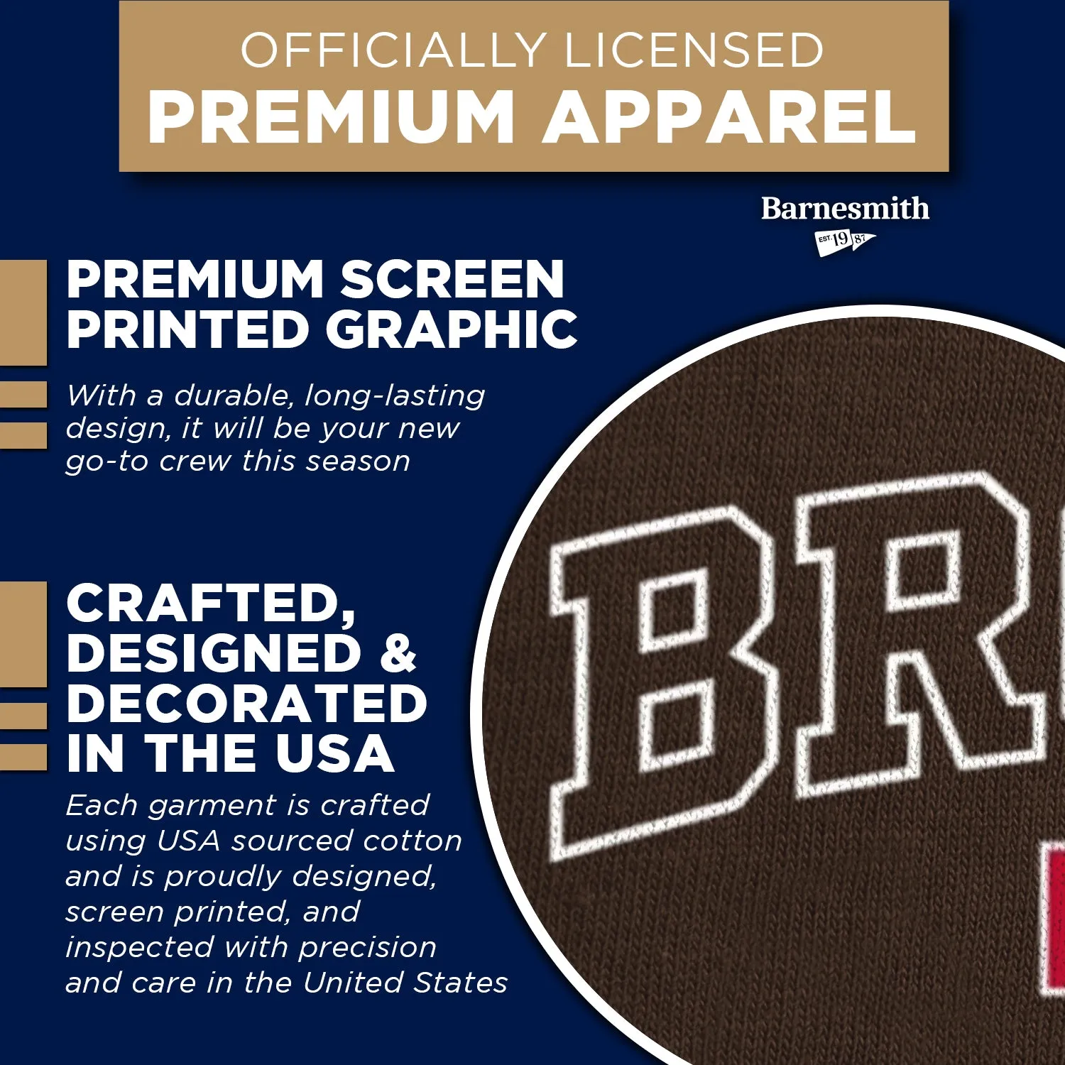 Brown University Spirit Sweatshirt (Brown) sold by Barnesmith product image thumbnail 4