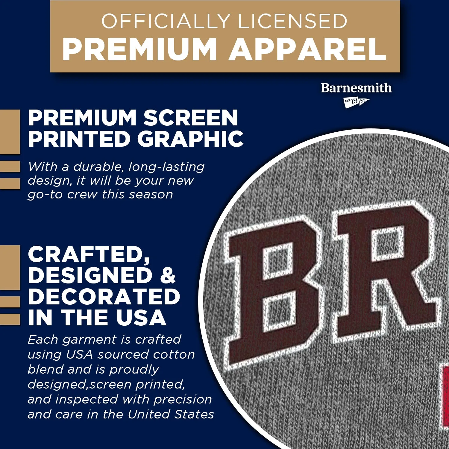 Brown University Spirit Sweatshirt (Charcoal Grey) sold by Barnesmith product image thumbnail 4