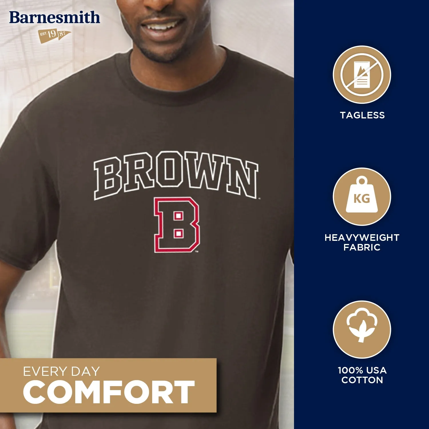 Brown University Spirit T-Shirt (Brown) sold by Barnesmith product image thumbnail 3