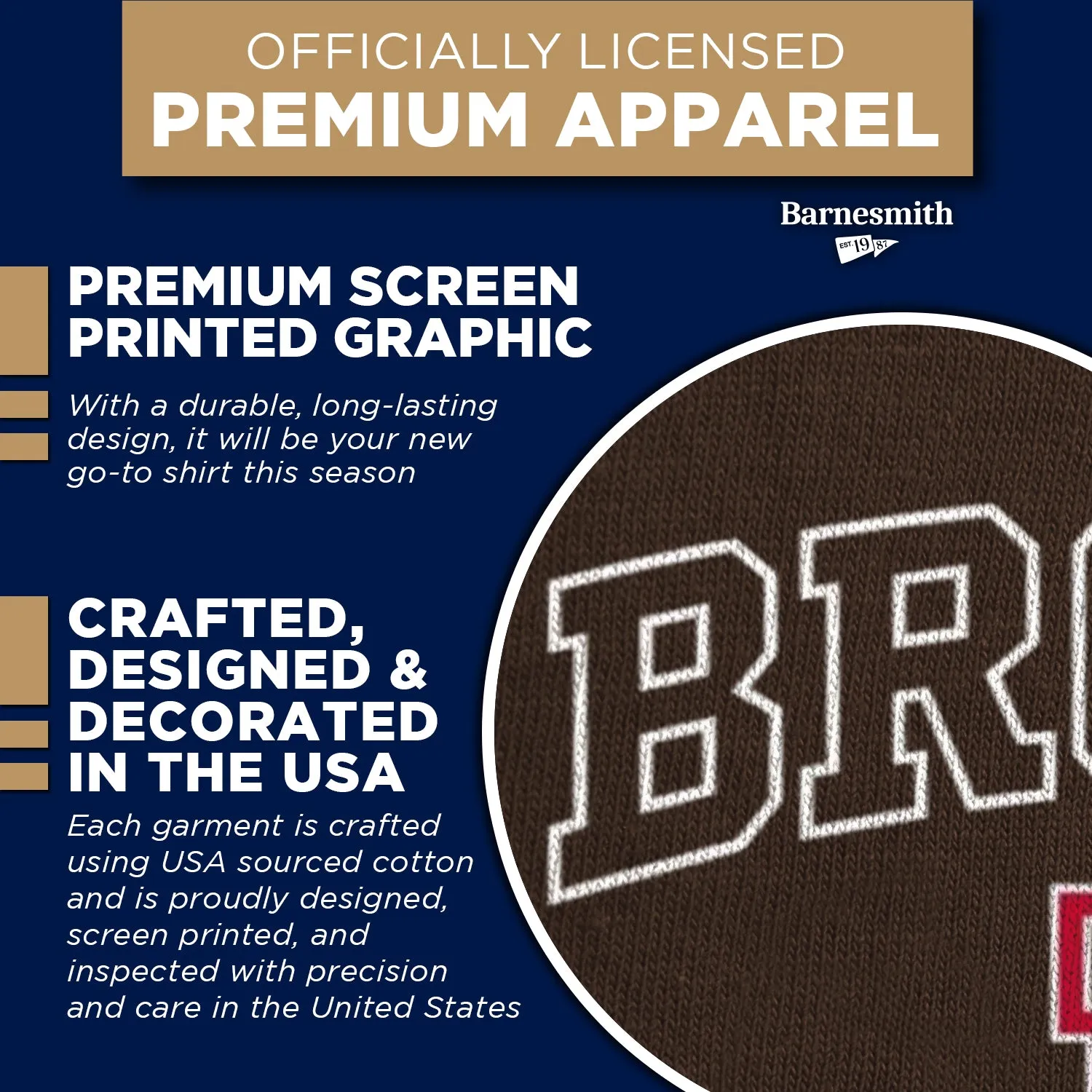 Brown University Spirit T-Shirt (Brown) sold by Barnesmith product image thumbnail 4