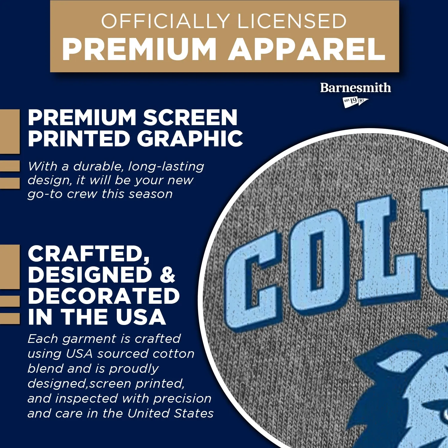 Columbia University Spirit Sweatshirt (Charcoal Grey) sold by Barnesmith product image thumbnail 4