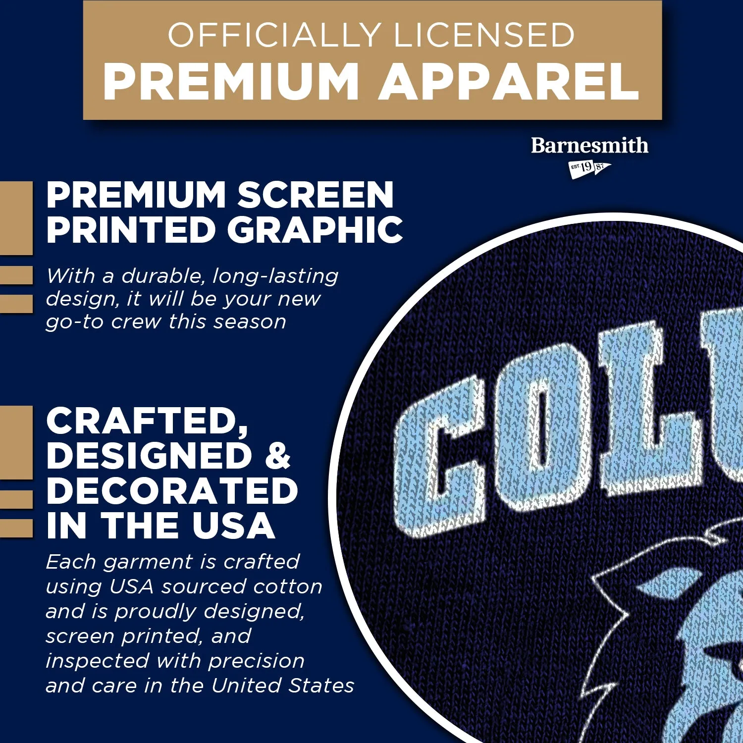 Columbia University Spirit Sweatshirt (Navy) sold by Barnesmith product image thumbnail 4
