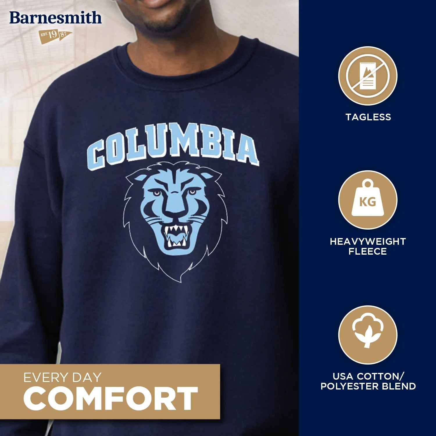 Columbia University Spirit Sweatshirt (Navy) sold by Barnesmith product image thumbnail 3