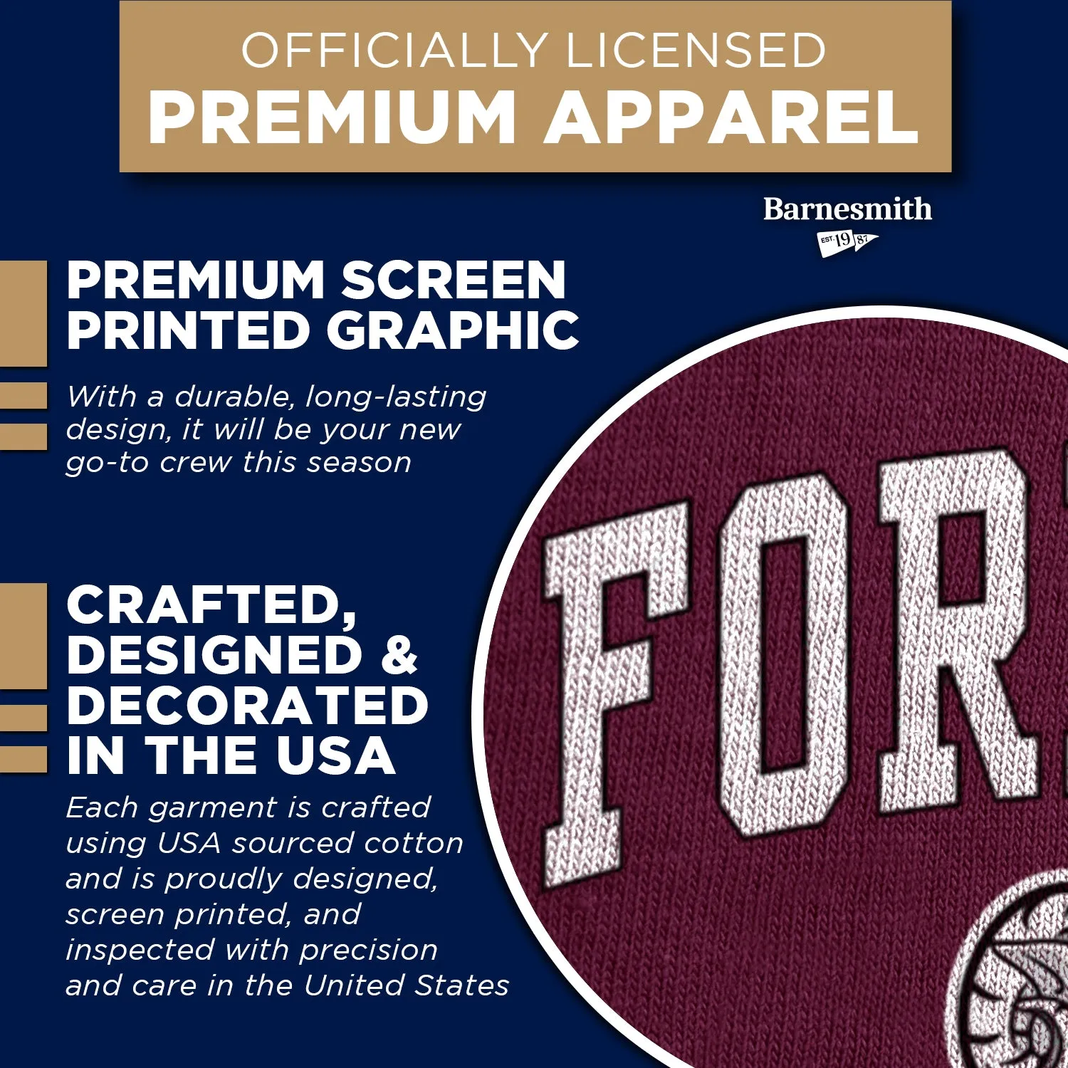 Fordham University Spirit Sweatshirt (Maroon) sold by Barnesmith product image thumbnail 4