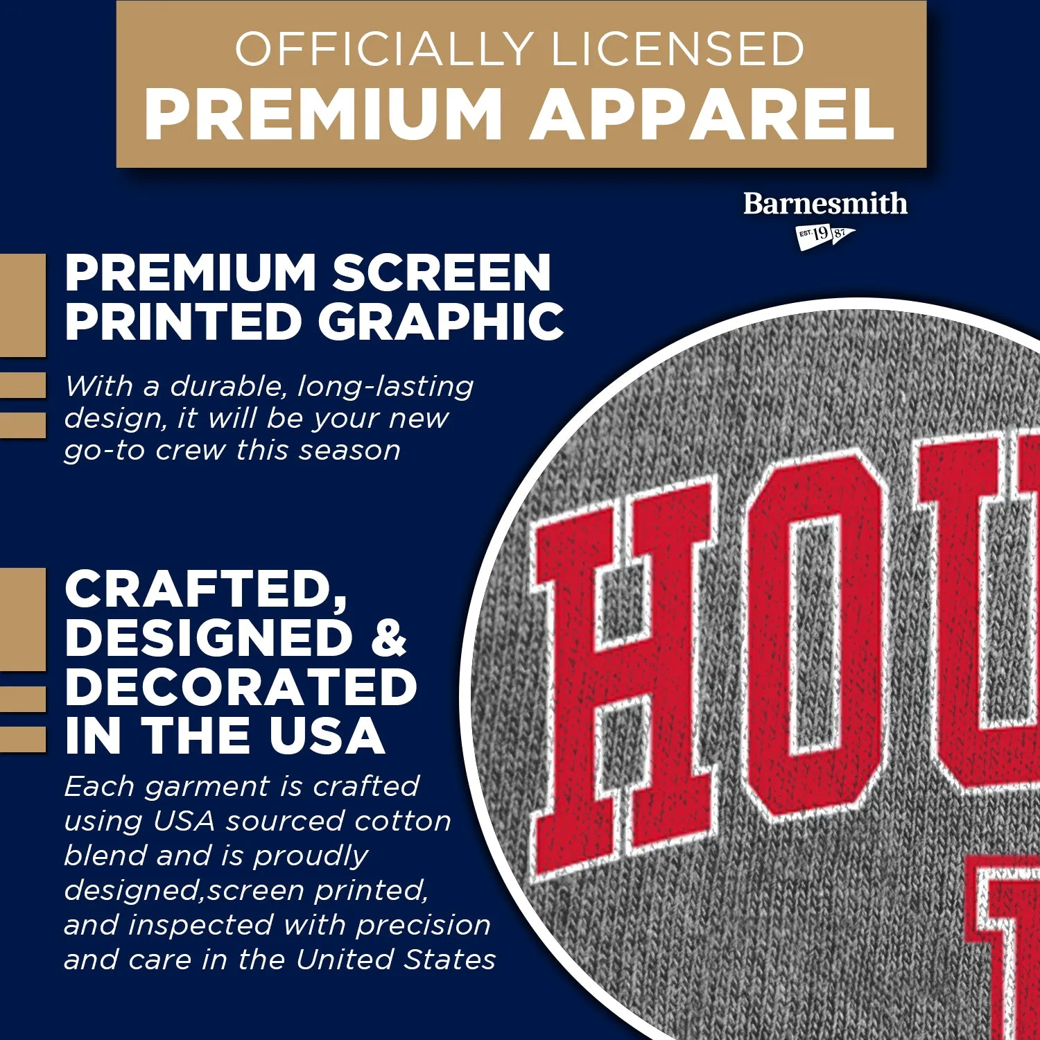 University of Houston Spirit Sweatshirt (Charcoal Grey) sold by Barnesmith product image thumbnail 4