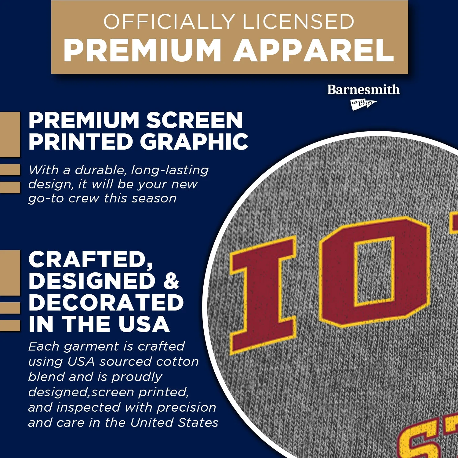 Iowa State University Spirit Sweatshirt (Charcoal Grey) sold by Barnesmith product image thumbnail 4