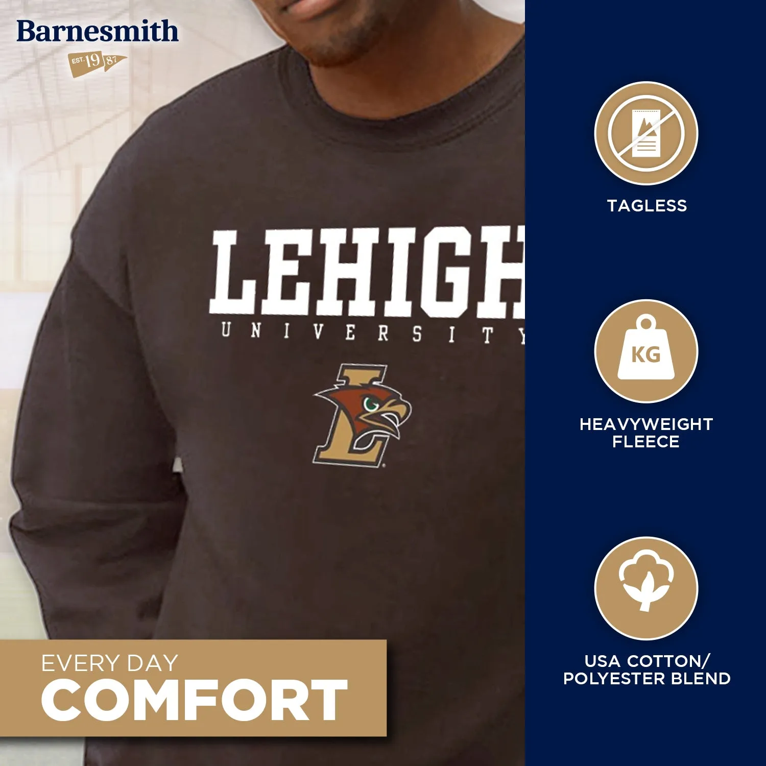 Lehigh University Spirit Sweatshirt (Brown) sold by Barnesmith product image thumbnail 3