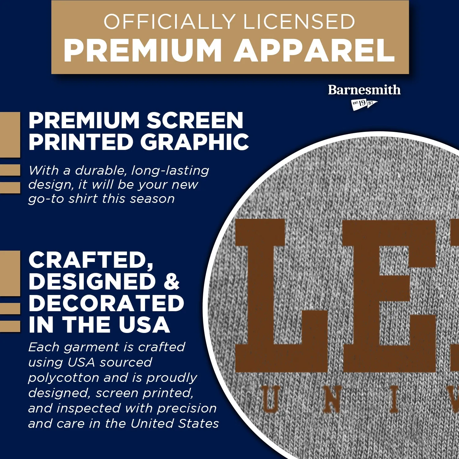 Lehigh University Spirit T-Shirt (Charcoal Grey) sold by Barnesmith product image thumbnail 4