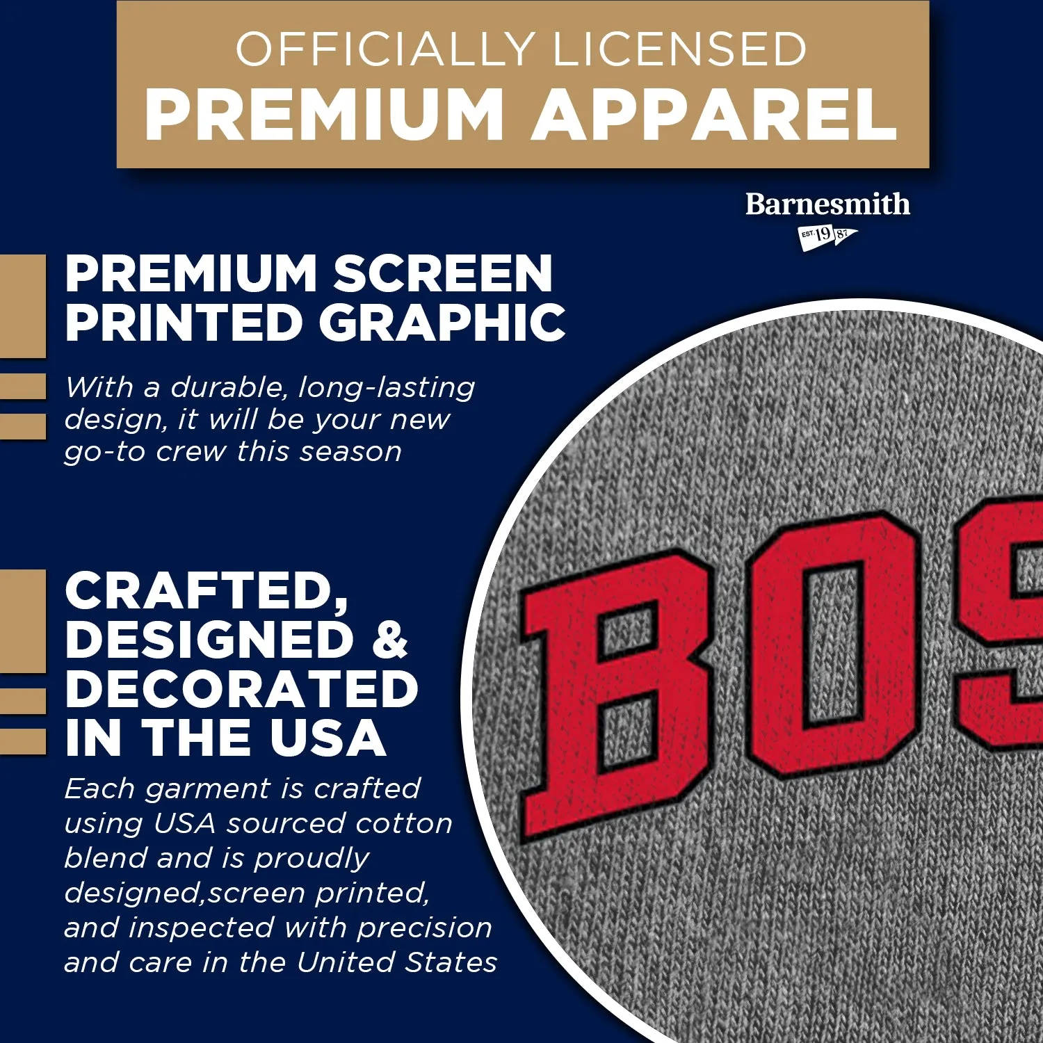 Boston University Spirit Sweatshirt (Charcoal Grey) sold by Barnesmith product image thumbnail 4