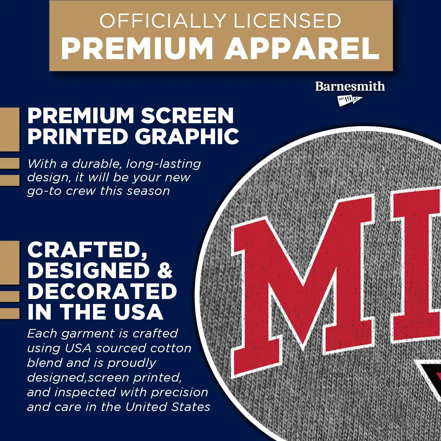 Miami University Spirit Sweatshirt (Charcoal Grey) sold by Barnesmith product image thumbnail 4