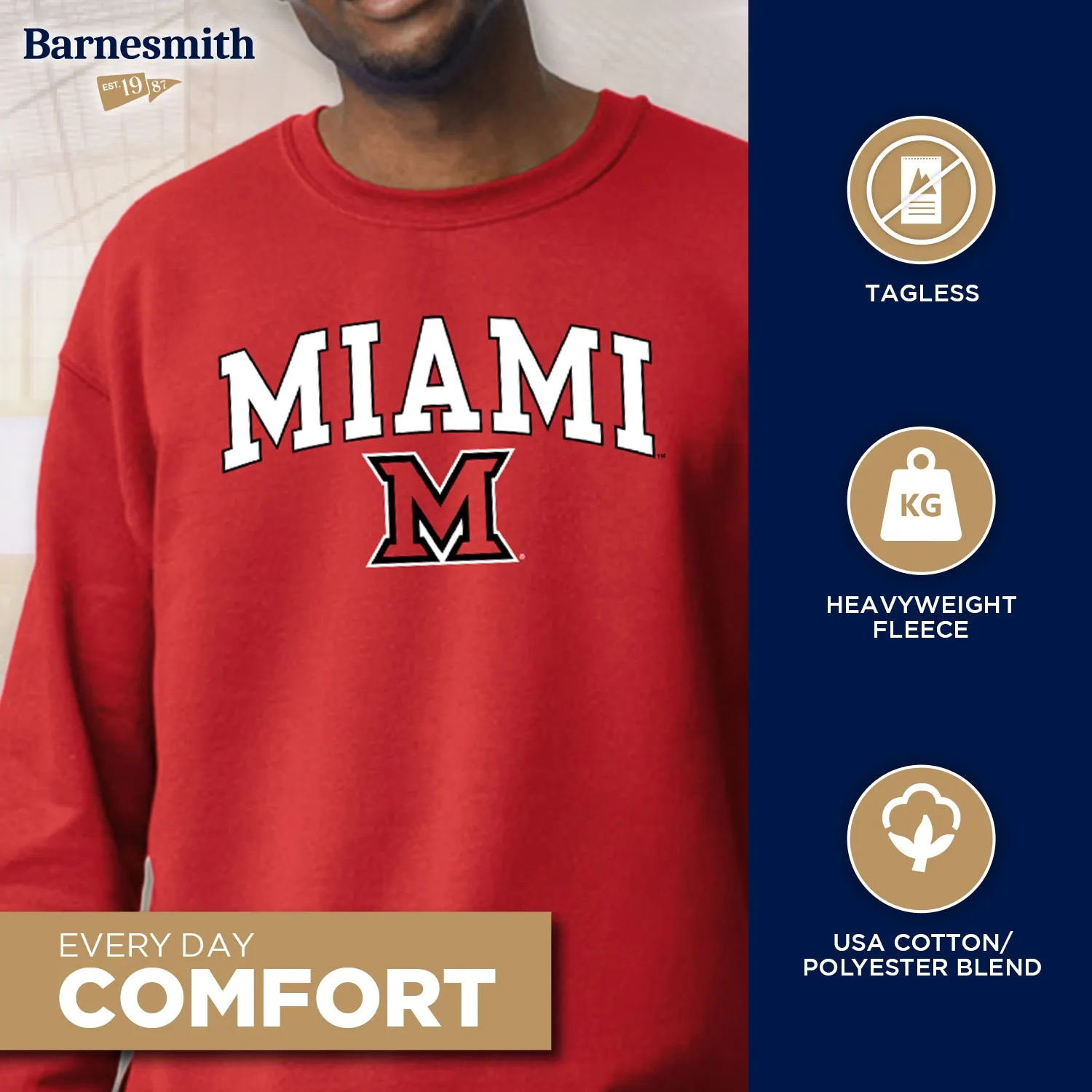 Miami University Spirit Sweatshirt (Red) sold by Barnesmith product image thumbnail 3