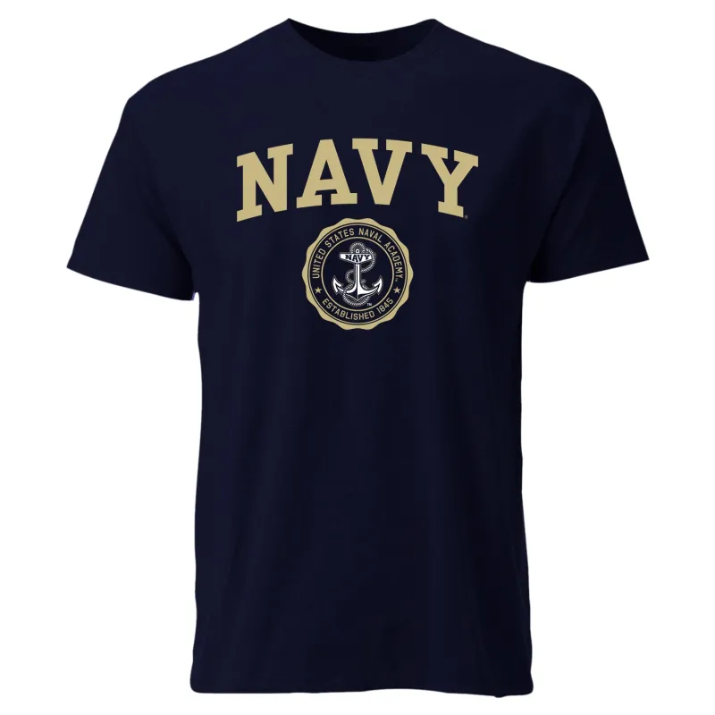US Naval Academy (Navy) Heritage T-Shirt (Navy) sold by Barnesmith