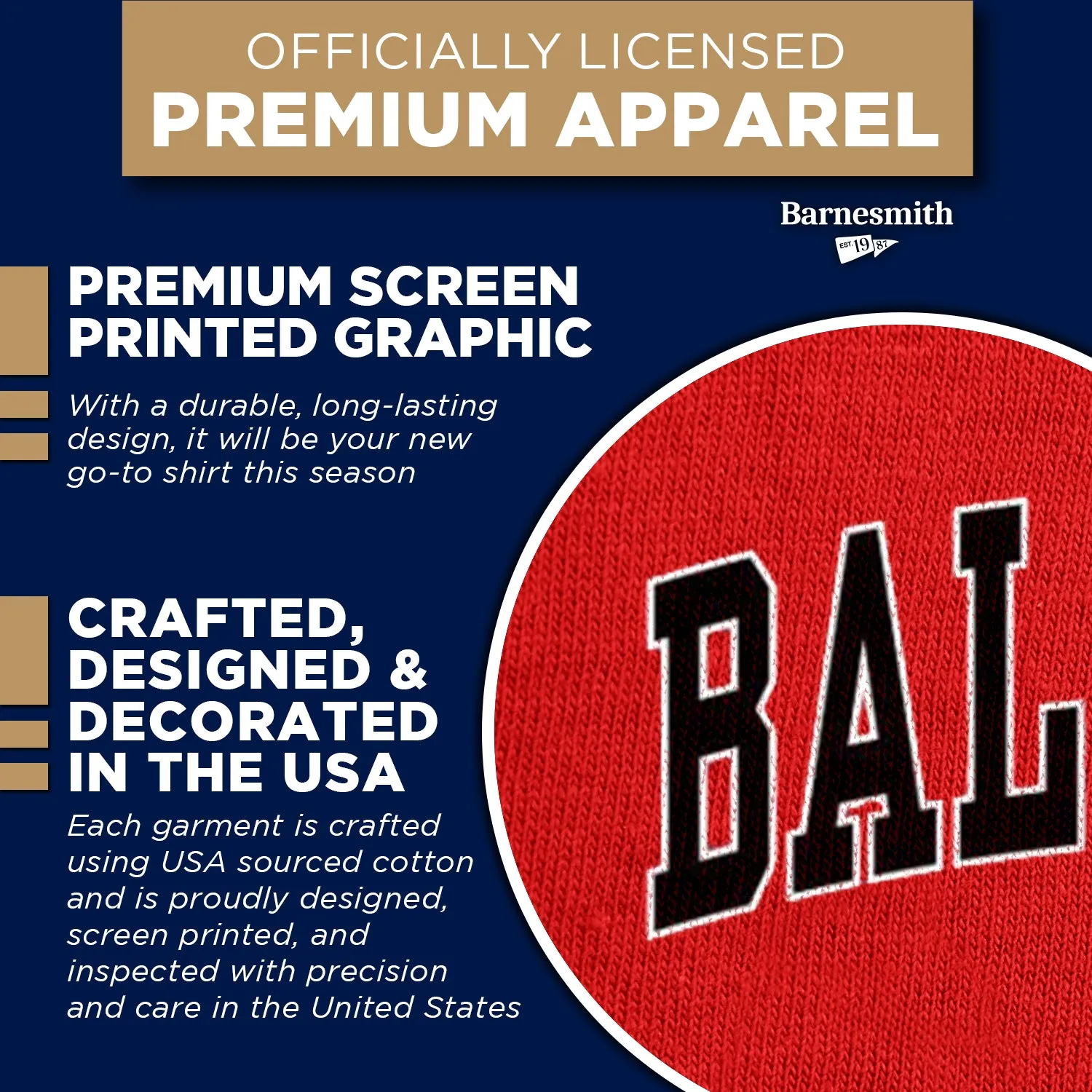 Ball State University Spirit T-Shirt (Red) sold by Barnesmith product image thumbnail 4